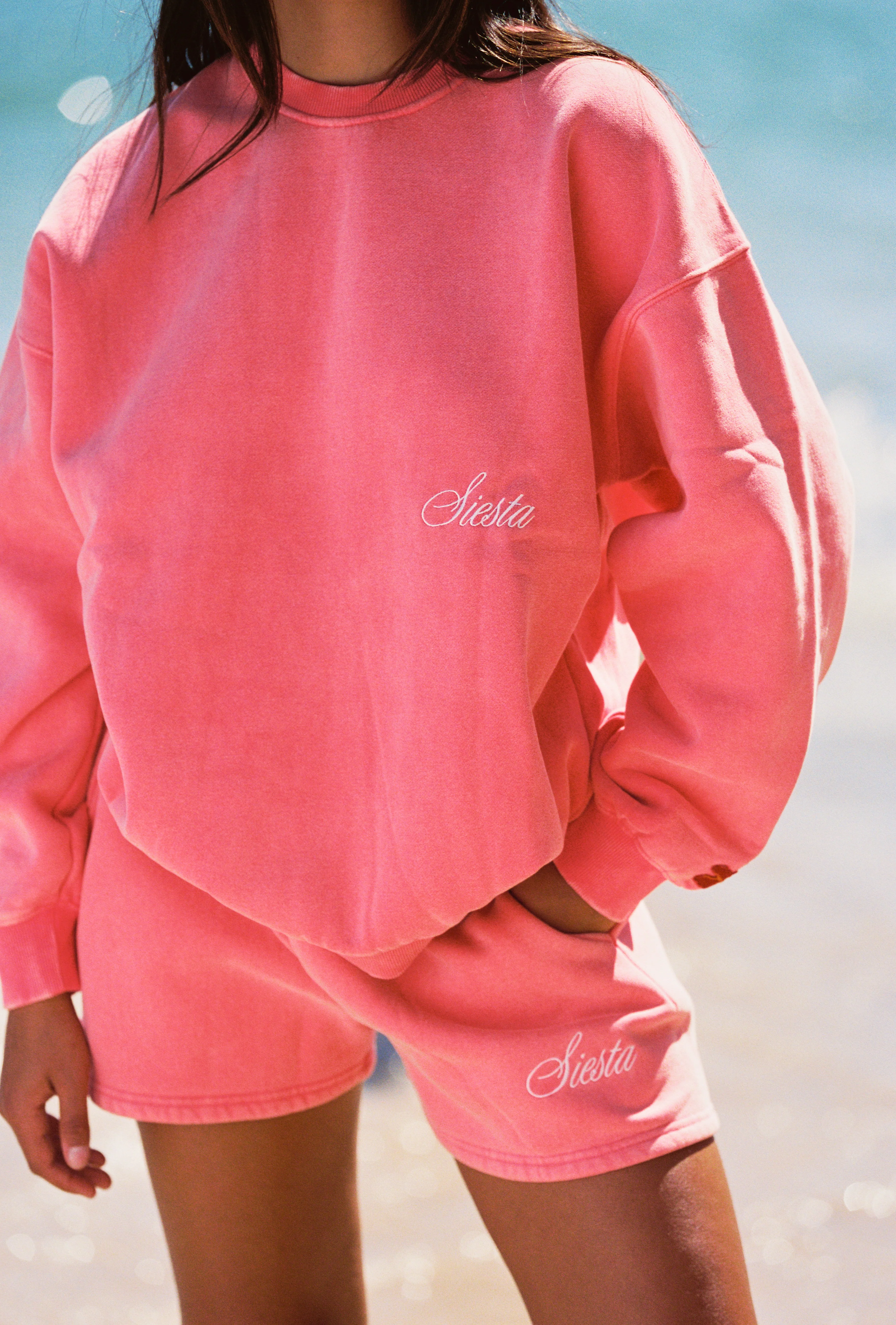 Hibiscus Staple Crew Neck - Coral - Image 4